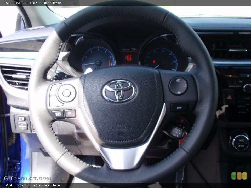 Black Interior Steering Wheel for the 2014 Toyota Corolla S #91537919