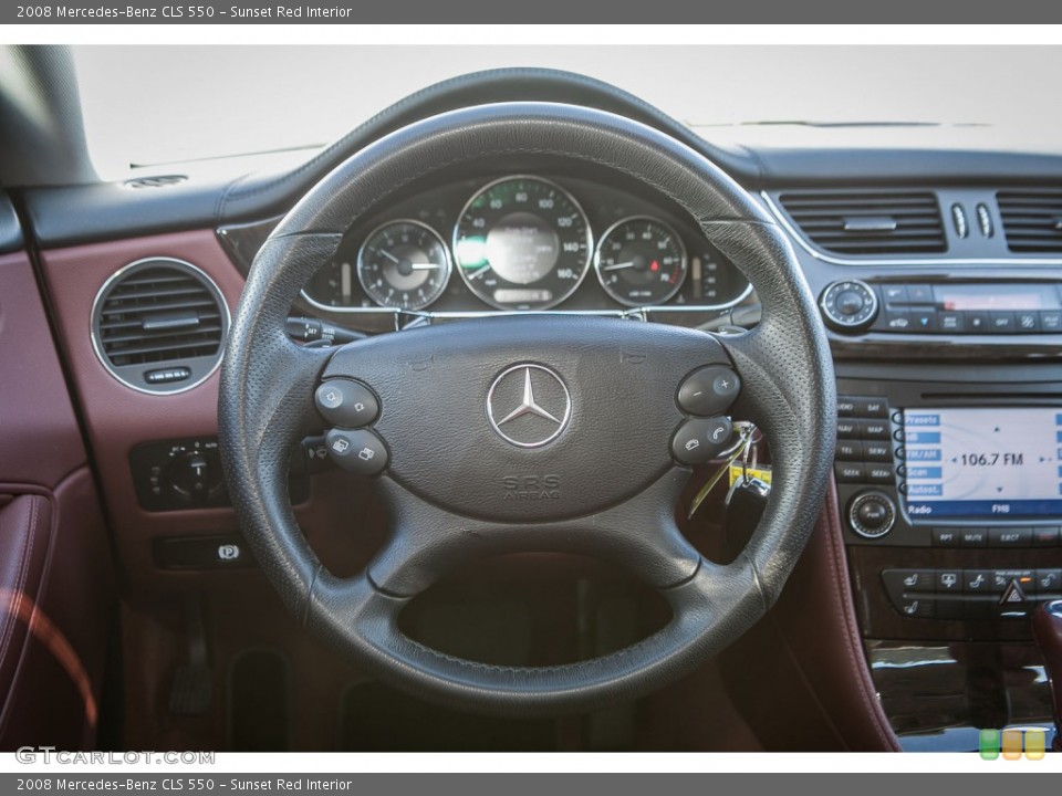 Sunset Red Interior Steering Wheel for the 2008 Mercedes-Benz CLS 550 #91538498