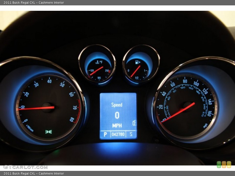 Cashmere Interior Gauges for the 2011 Buick Regal CXL #91541825