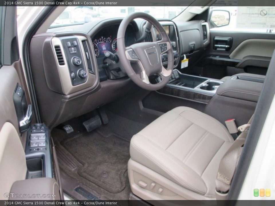 Cocoa/Dune Interior Photo for the 2014 GMC Sierra 1500 Denali Crew Cab 4x4 #91548062