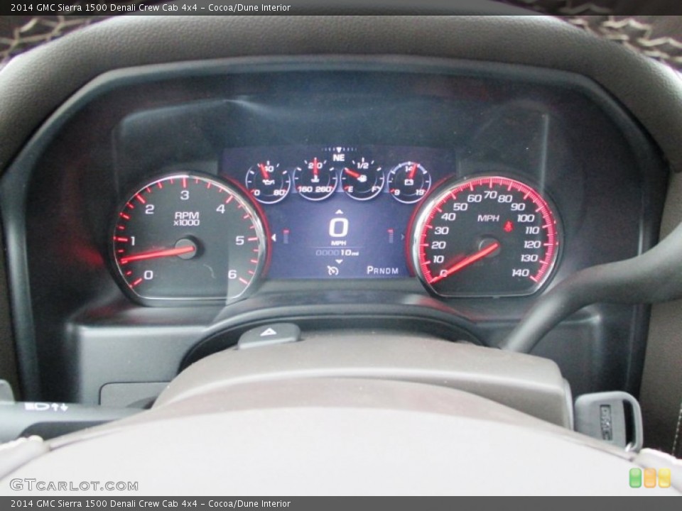 Cocoa/Dune Interior Gauges for the 2014 GMC Sierra 1500 Denali Crew Cab 4x4 #91548485