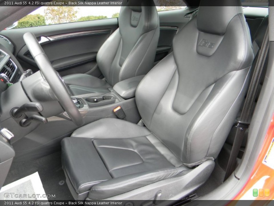 Black Silk Nappa Leather Interior Photo for the 2011 Audi S5 4.2 FSI quattro Coupe #91554269