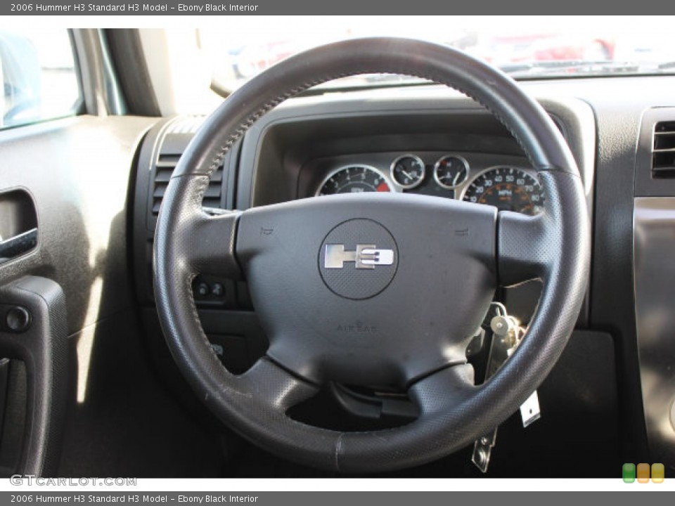 Ebony Black Interior Steering Wheel for the 2006 Hummer H3  #91560923