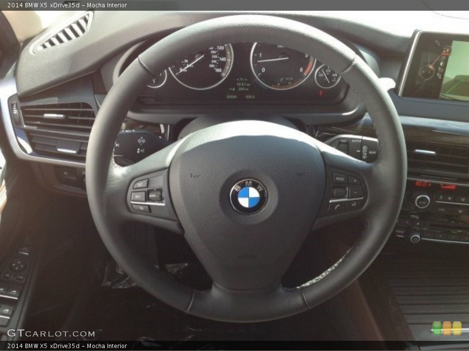 Mocha Interior Steering Wheel for the 2014 BMW X5 xDrive35d #91561312