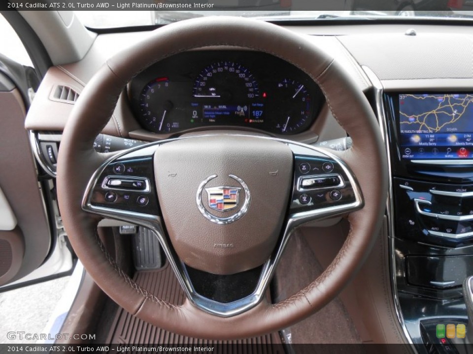 Light Platinum/Brownstone Interior Steering Wheel for the 2014 Cadillac ATS 2.0L Turbo AWD #91563107