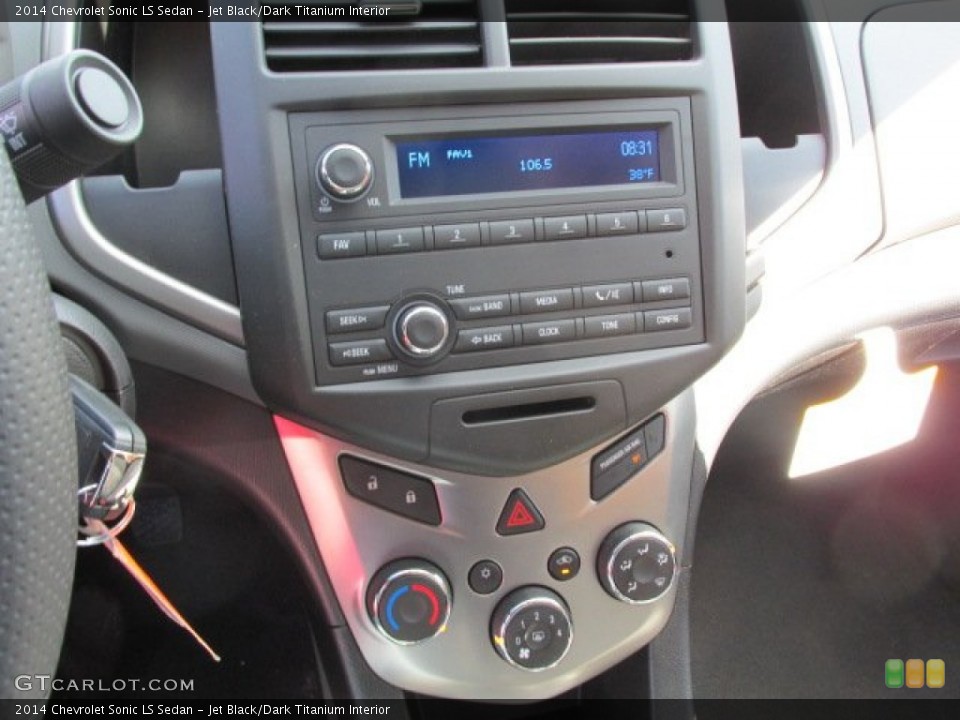 Jet Black/Dark Titanium Interior Controls for the 2014 Chevrolet Sonic LS Sedan #91567514