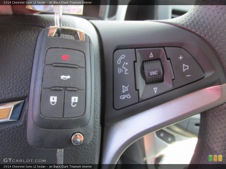Jet Black/Dark Titanium Interior Controls for the 2014 Chevrolet Sonic LS Sedan #91567580