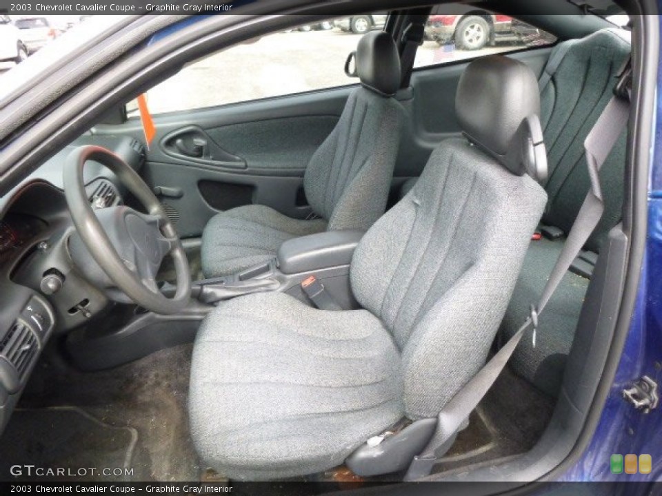 Graphite Gray Interior Photo for the 2003 Chevrolet Cavalier Coupe #91574774