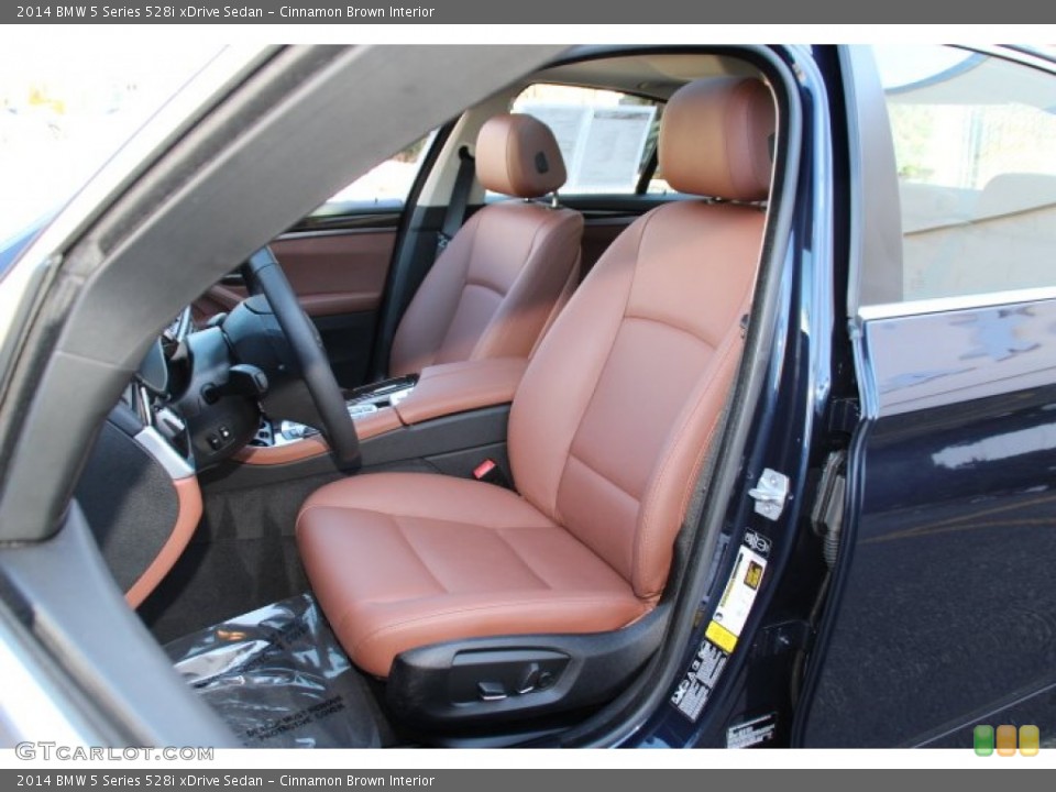 Cinnamon Brown Interior Front Seat for the 2014 BMW 5 Series 528i xDrive Sedan #91578980