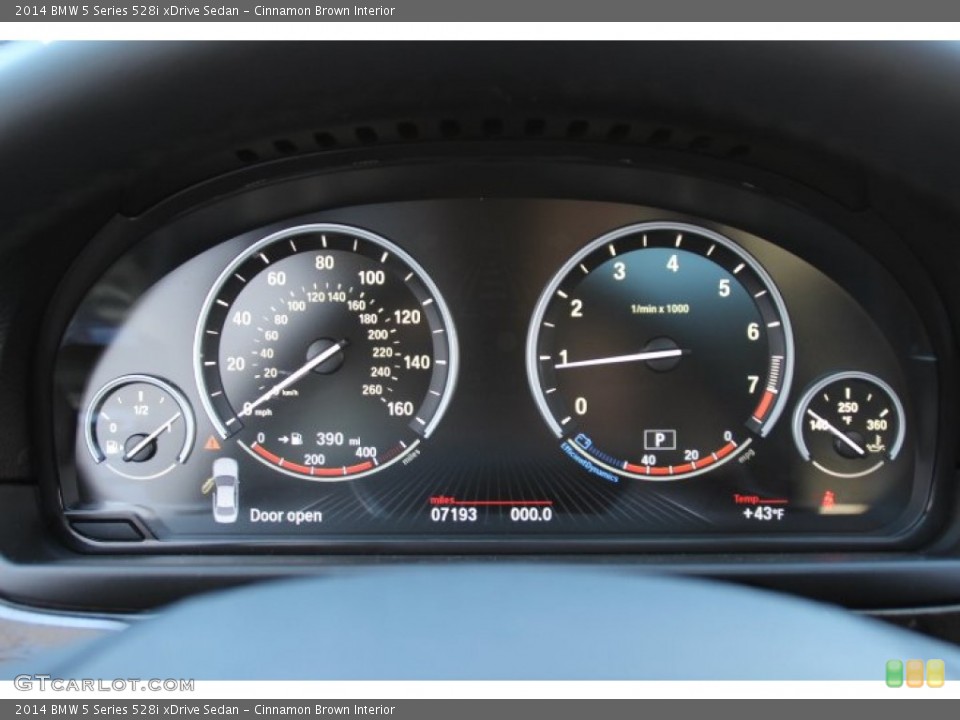 Cinnamon Brown Interior Gauges for the 2014 BMW 5 Series 528i xDrive Sedan #91579097