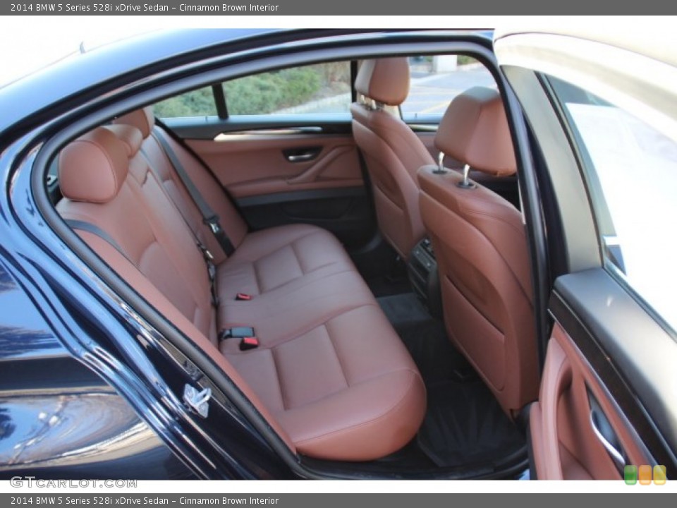 Cinnamon Brown Interior Rear Seat for the 2014 BMW 5 Series 528i xDrive Sedan #91579175