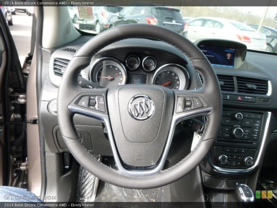 Ebony Interior Steering Wheel for the 2014 Buick Encore Convenience AWD #91579415