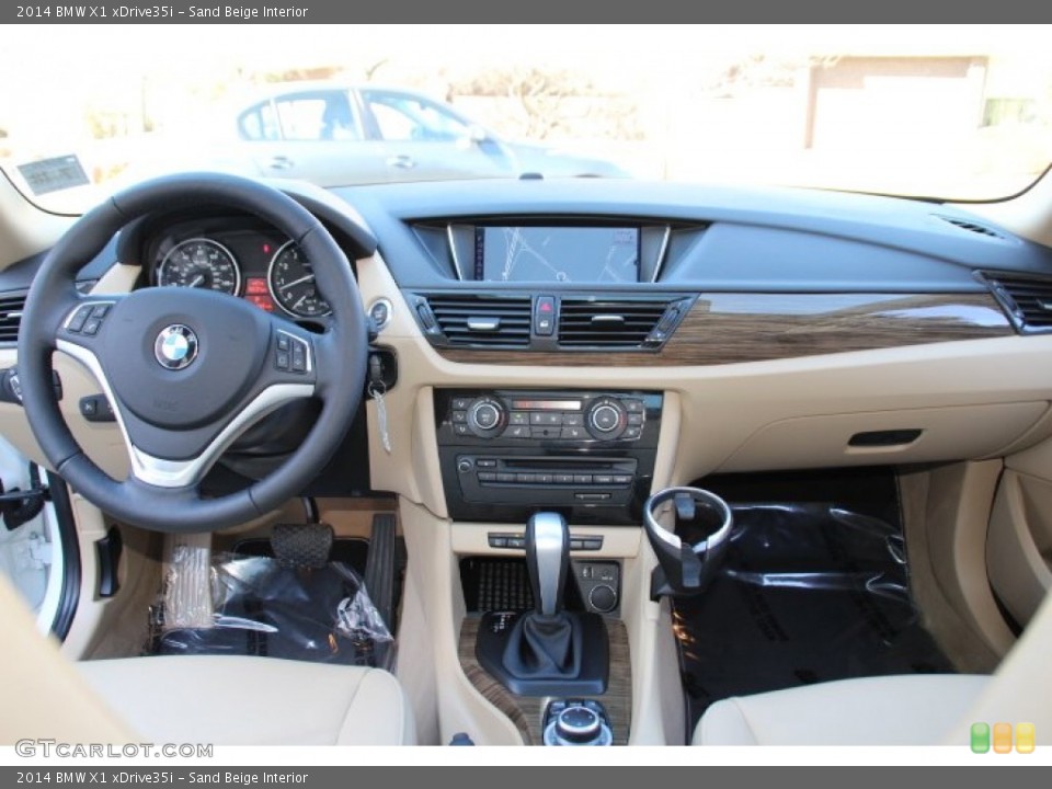 Sand Beige Interior Dashboard for the 2014 BMW X1 xDrive35i #91579544