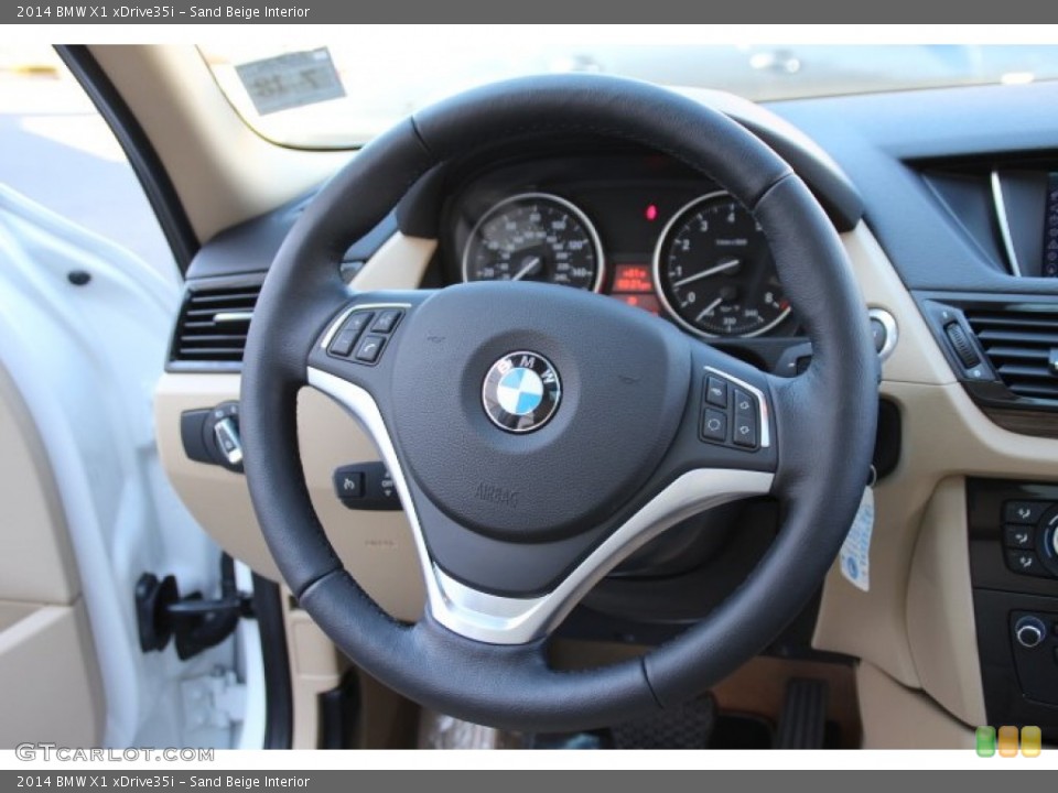 Sand Beige Interior Steering Wheel for the 2014 BMW X1 xDrive35i #91579598