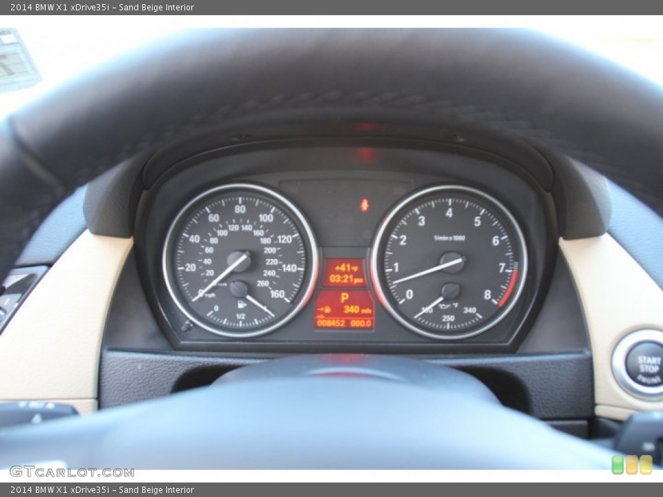 Sand Beige Interior Gauges for the 2014 BMW X1 xDrive35i #91579646