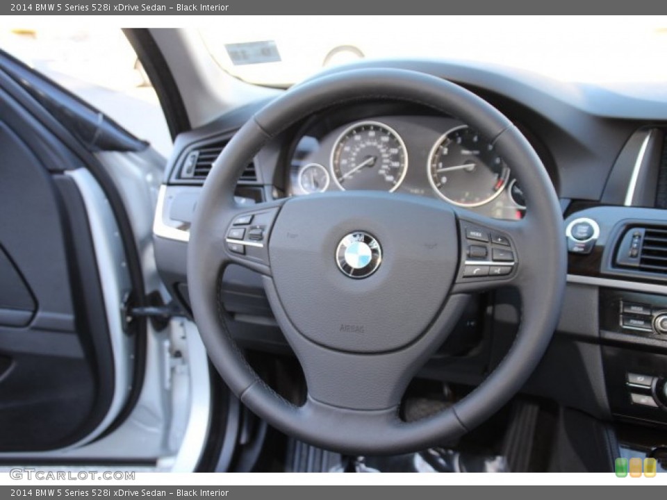 Black Interior Steering Wheel for the 2014 BMW 5 Series 528i xDrive Sedan #91581272