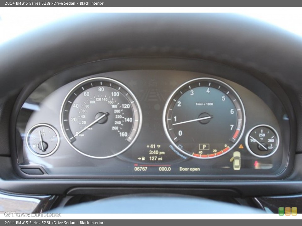 Black Interior Gauges for the 2014 BMW 5 Series 528i xDrive Sedan #91581323