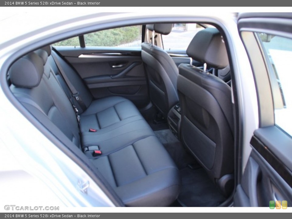 Black Interior Rear Seat for the 2014 BMW 5 Series 528i xDrive Sedan #91581408