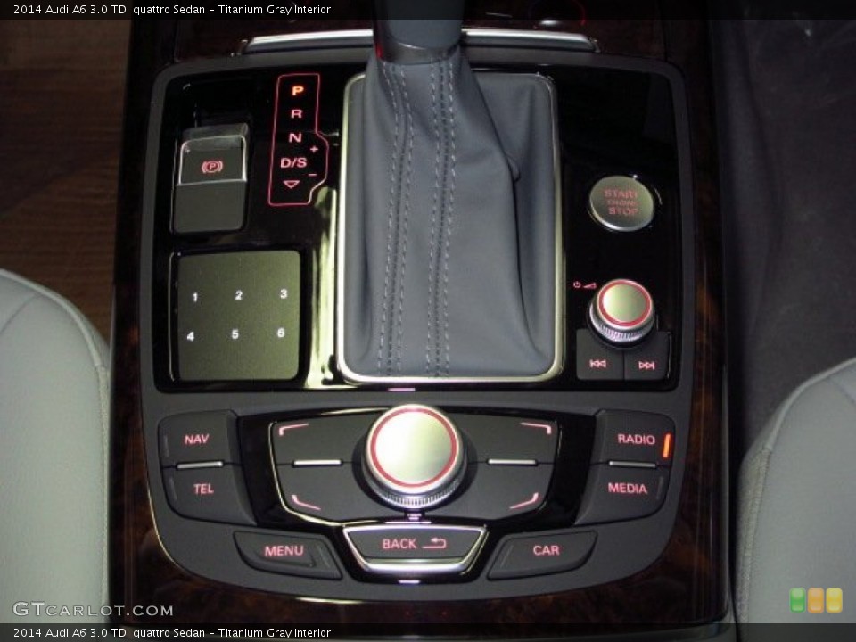 Titanium Gray Interior Controls for the 2014 Audi A6 3.0 TDI quattro Sedan #91589408