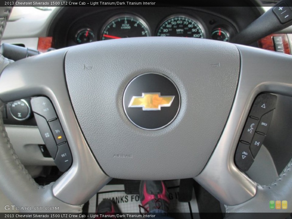 Light Titanium/Dark Titanium Interior Steering Wheel for the 2013 Chevrolet Silverado 1500 LTZ Crew Cab #91589762
