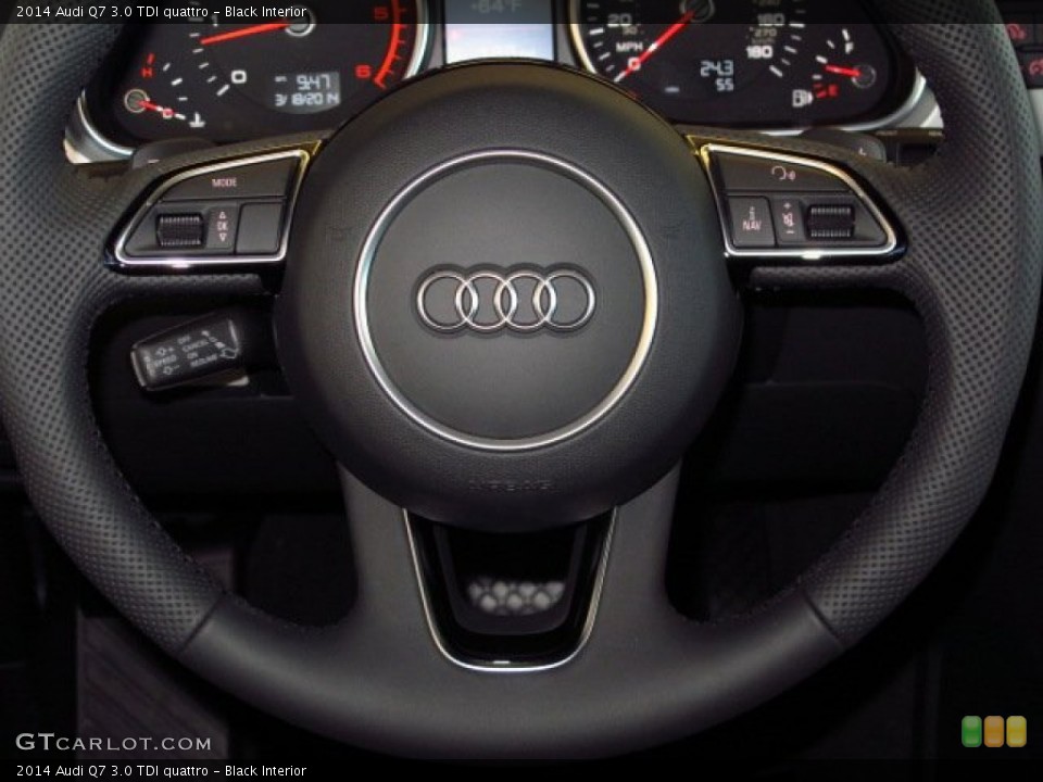 Black Interior Steering Wheel for the 2014 Audi Q7 3.0 TDI quattro #91591064