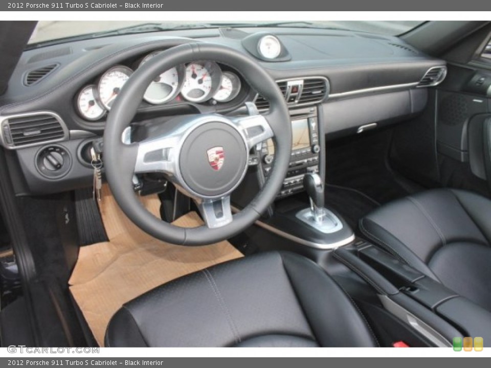 Black Interior Photo for the 2012 Porsche 911 Turbo S Cabriolet #91597082