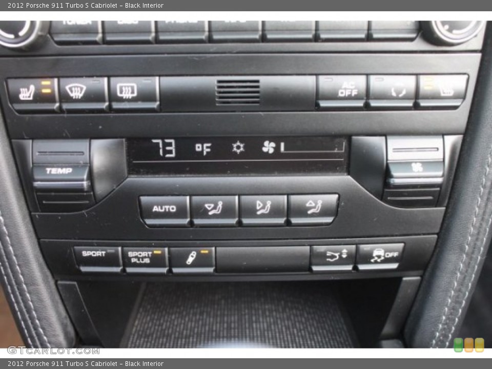 Black Interior Controls for the 2012 Porsche 911 Turbo S Cabriolet #91597103