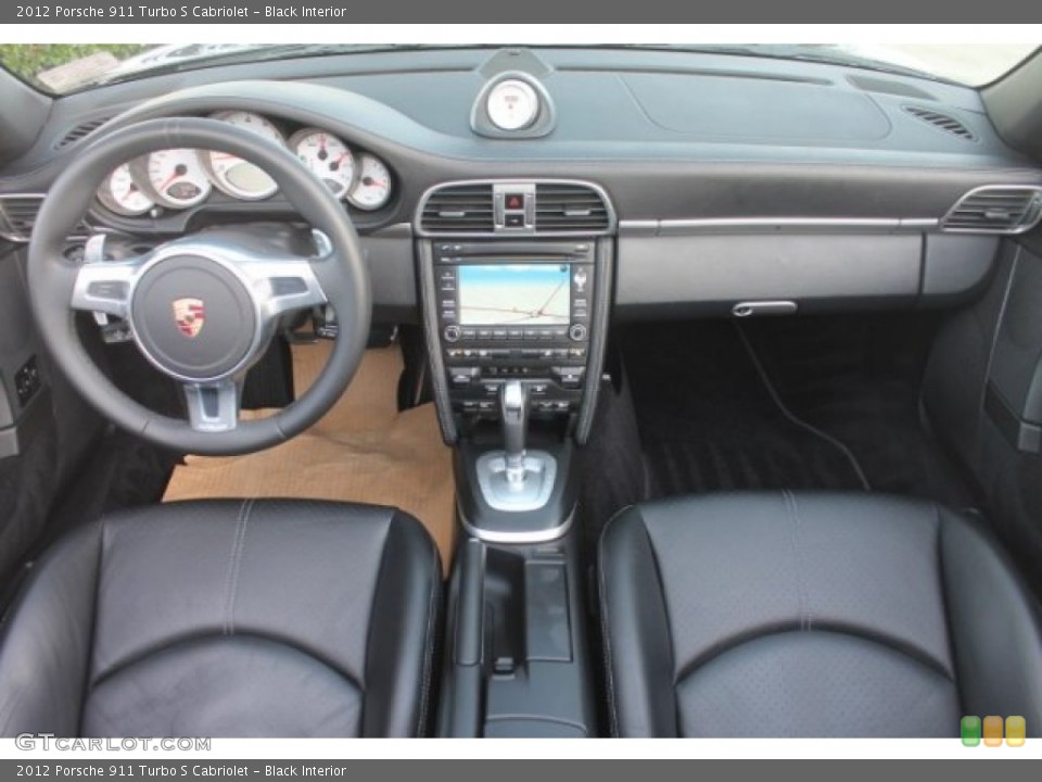 Black Interior Dashboard for the 2012 Porsche 911 Turbo S Cabriolet #91597118