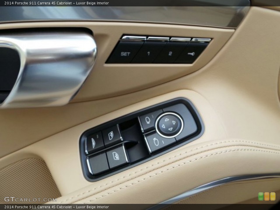 Luxor Beige Interior Controls for the 2014 Porsche 911 Carrera 4S Cabriolet #91611359
