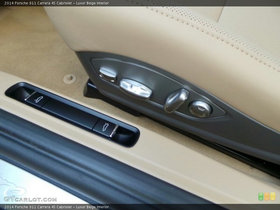Luxor Beige Interior Controls for the 2014 Porsche 911 Carrera 4S Cabriolet #91611447
