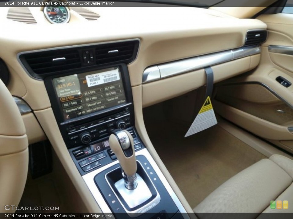 Luxor Beige Interior Dashboard for the 2014 Porsche 911 Carrera 4S Cabriolet #91611467