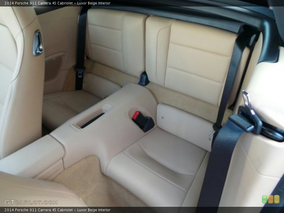 Luxor Beige Interior Rear Seat for the 2014 Porsche 911 Carrera 4S Cabriolet #91611657