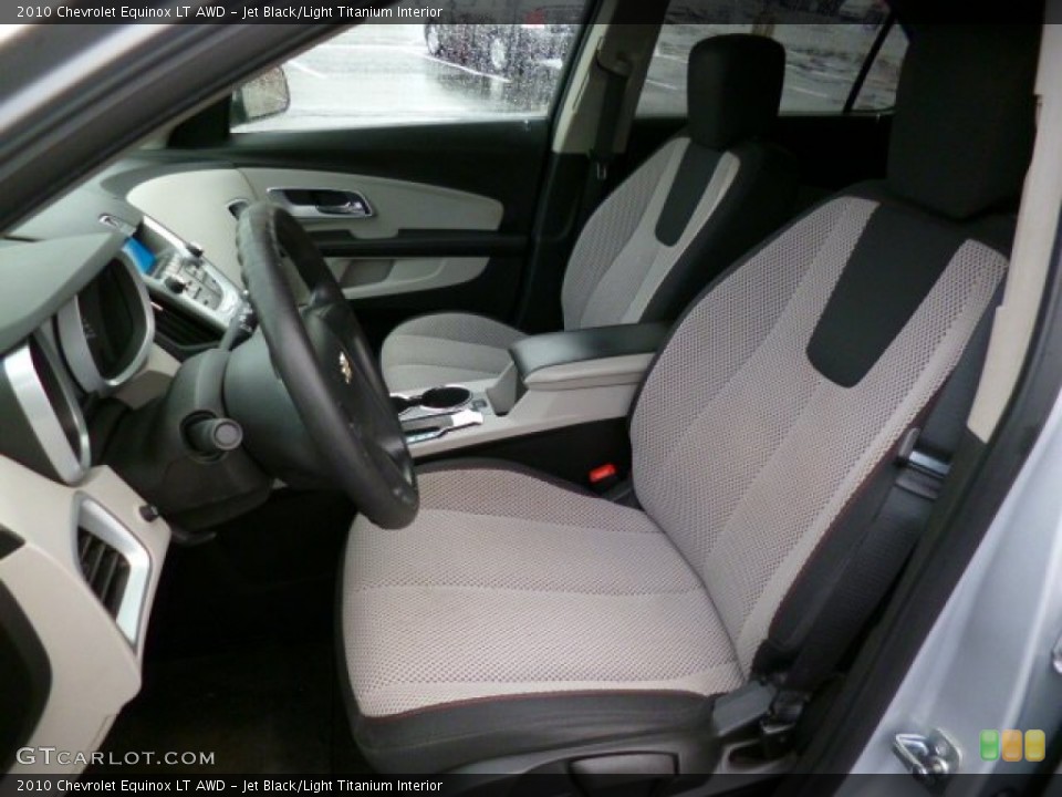 Jet Black/Light Titanium Interior Front Seat for the 2010 Chevrolet Equinox LT AWD #91614955