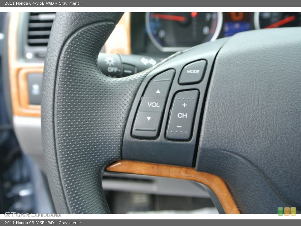 Gray Interior Controls for the 2011 Honda CR-V SE 4WD #91616215