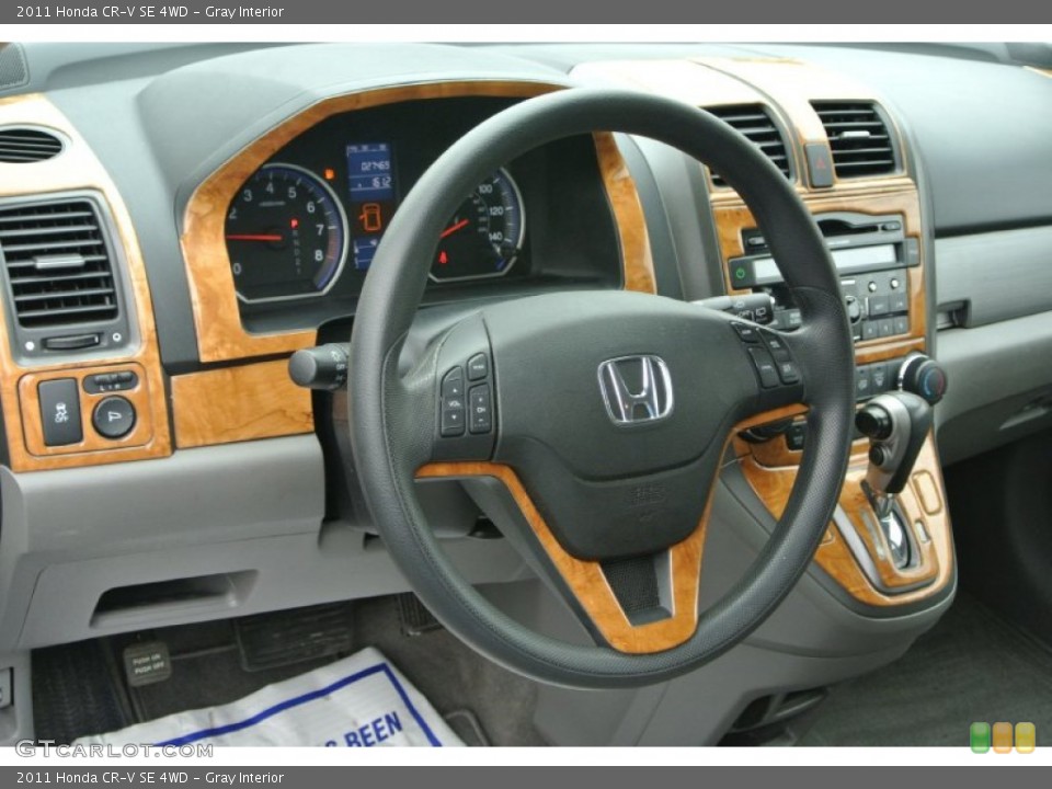 Gray Interior Steering Wheel for the 2011 Honda CR-V SE 4WD #91616454