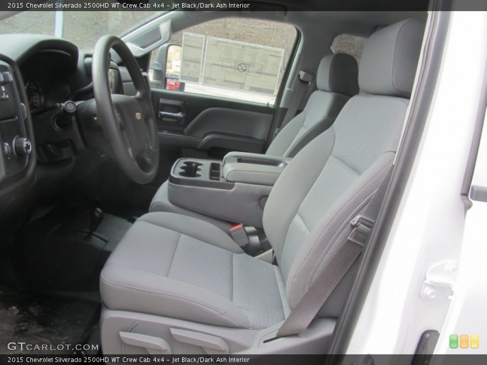 Jet Black/Dark Ash Interior Front Seat for the 2015 Chevrolet Silverado 2500HD WT Crew Cab 4x4 #91617384