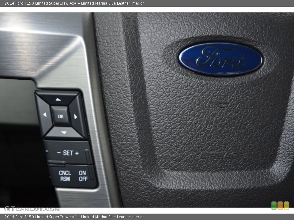 Limited Marina Blue Leather Interior Controls for the 2014 Ford F150 Limited SuperCrew 4x4 #91618620