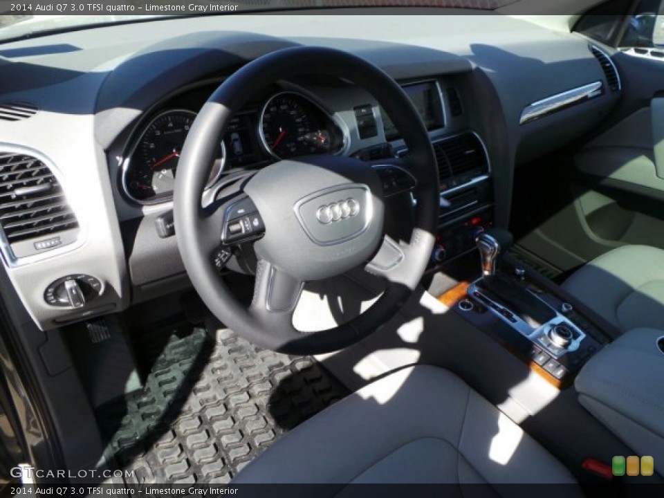 Limestone Gray Interior Dashboard for the 2014 Audi Q7 3.0 TFSI quattro #91618998