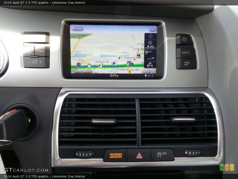 Limestone Gray Interior Navigation for the 2014 Audi Q7 3.0 TFSI quattro #91619110