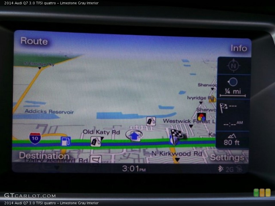 Limestone Gray Interior Navigation for the 2014 Audi Q7 3.0 TFSI quattro #91619127