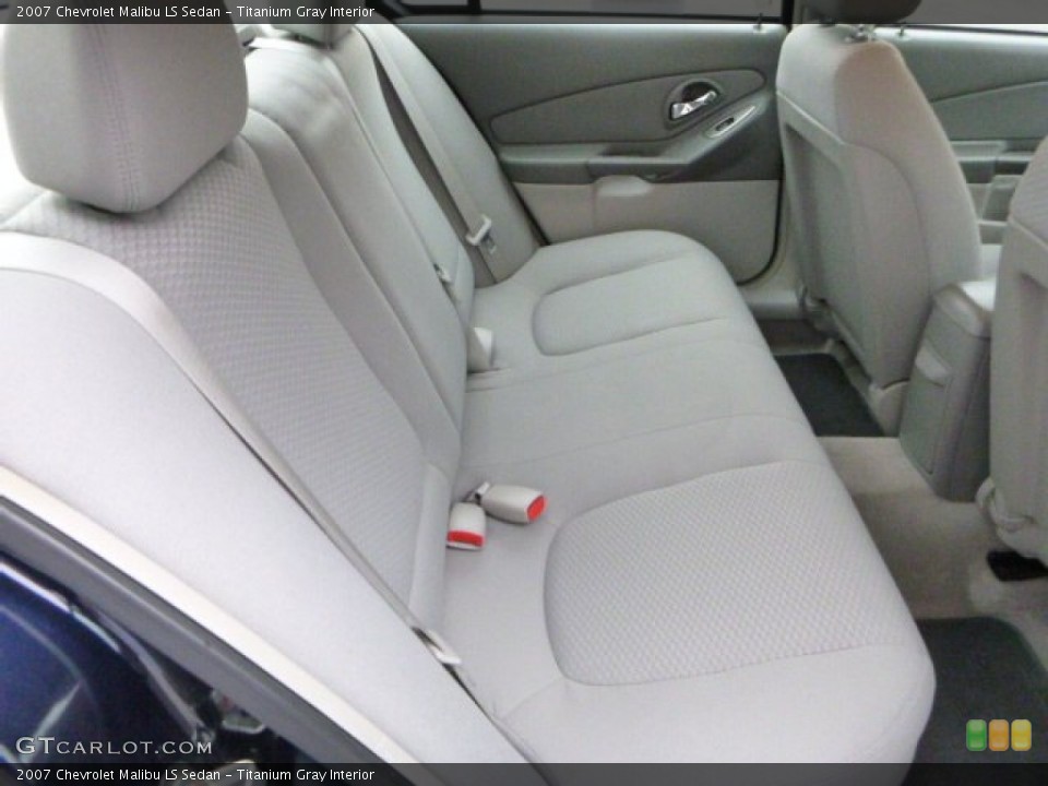 Titanium Gray Interior Rear Seat for the 2007 Chevrolet Malibu LS Sedan #91622337