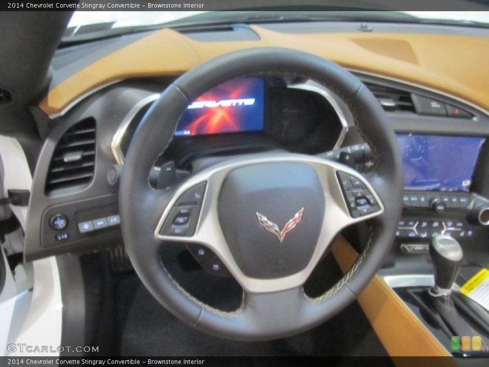 Brownstone Interior Steering Wheel for the 2014 Chevrolet Corvette Stingray Convertible #91622346