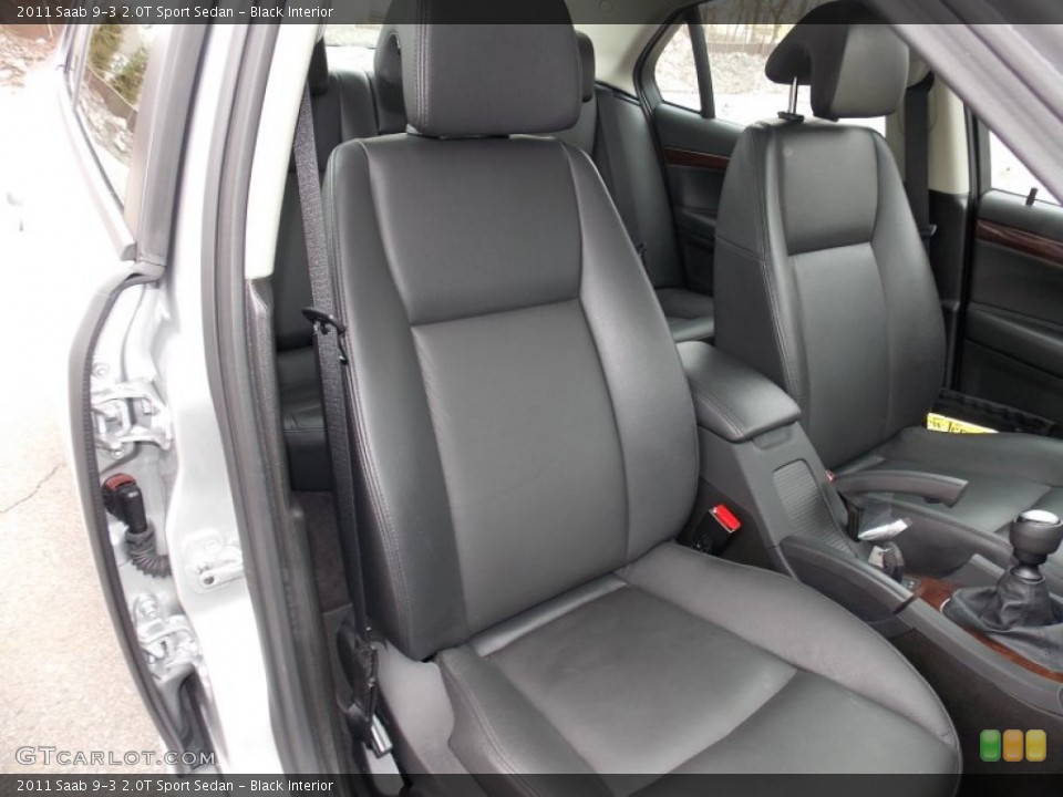 Black Interior Front Seat for the 2011 Saab 9-3 2.0T Sport Sedan #91622516