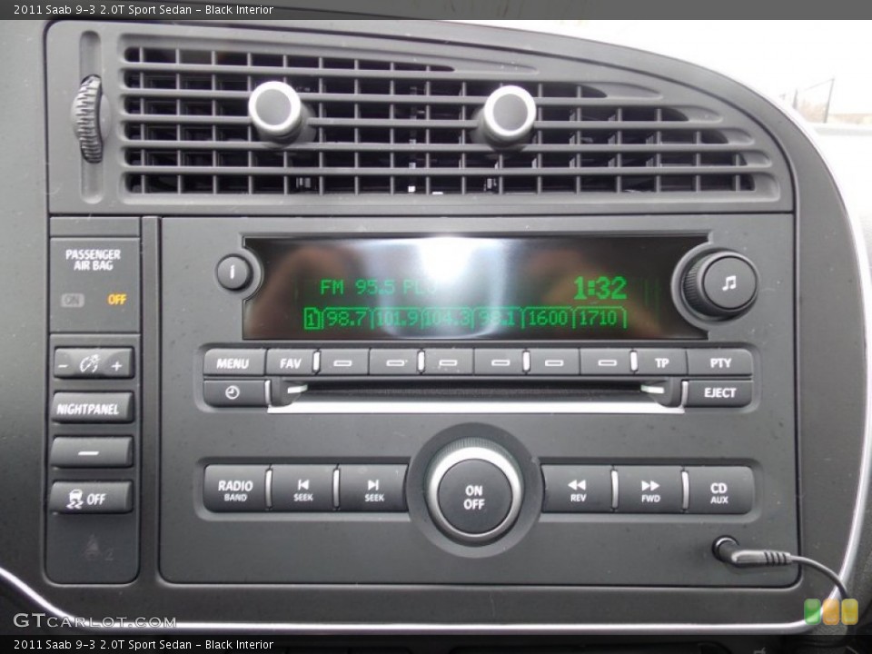 Black Interior Controls for the 2011 Saab 9-3 2.0T Sport Sedan #91622730