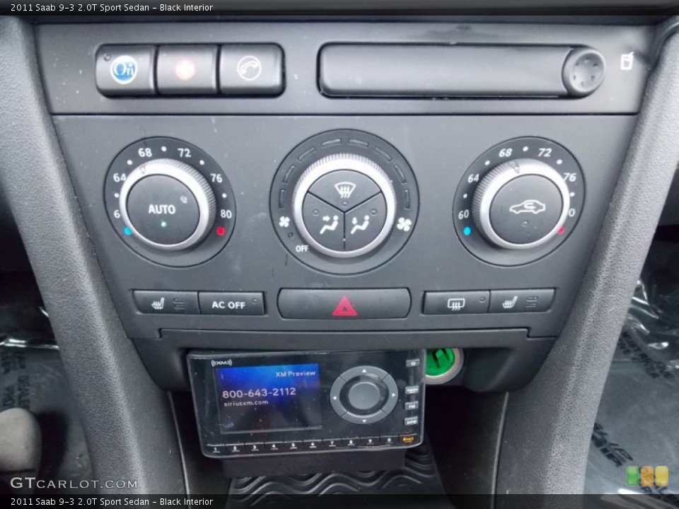Black Interior Controls for the 2011 Saab 9-3 2.0T Sport Sedan #91622748
