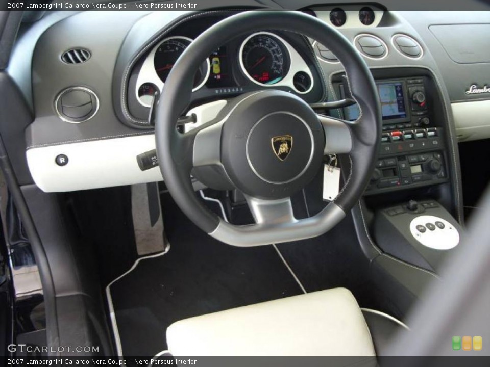 Nero Perseus Interior Steering Wheel for the 2007 Lamborghini Gallardo Nera Coupe #9162277