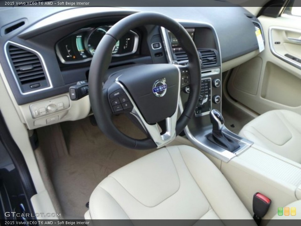 Soft Beige Interior Photo for the 2015 Volvo XC60 T6 AWD #91625406