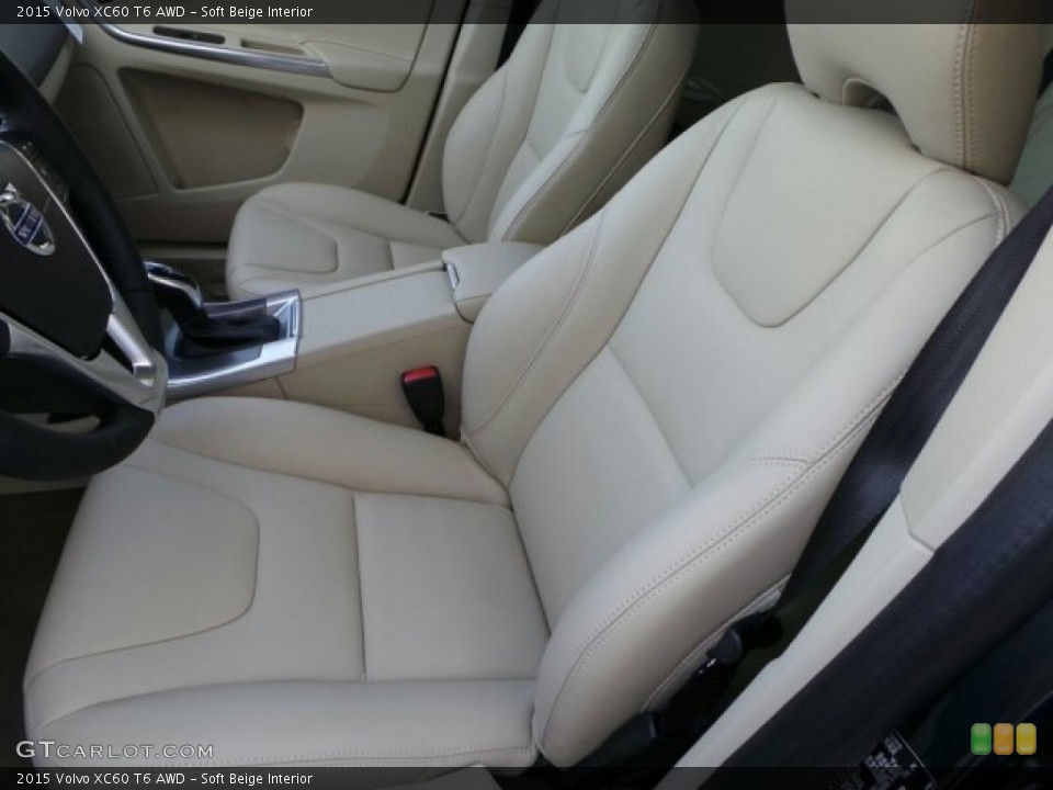 Soft Beige Interior Front Seat for the 2015 Volvo XC60 T6 AWD #91625424