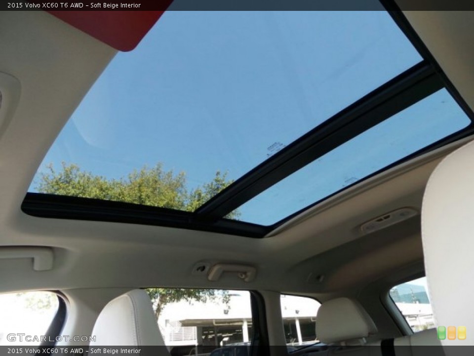 Soft Beige Interior Sunroof for the 2015 Volvo XC60 T6 AWD #91625496