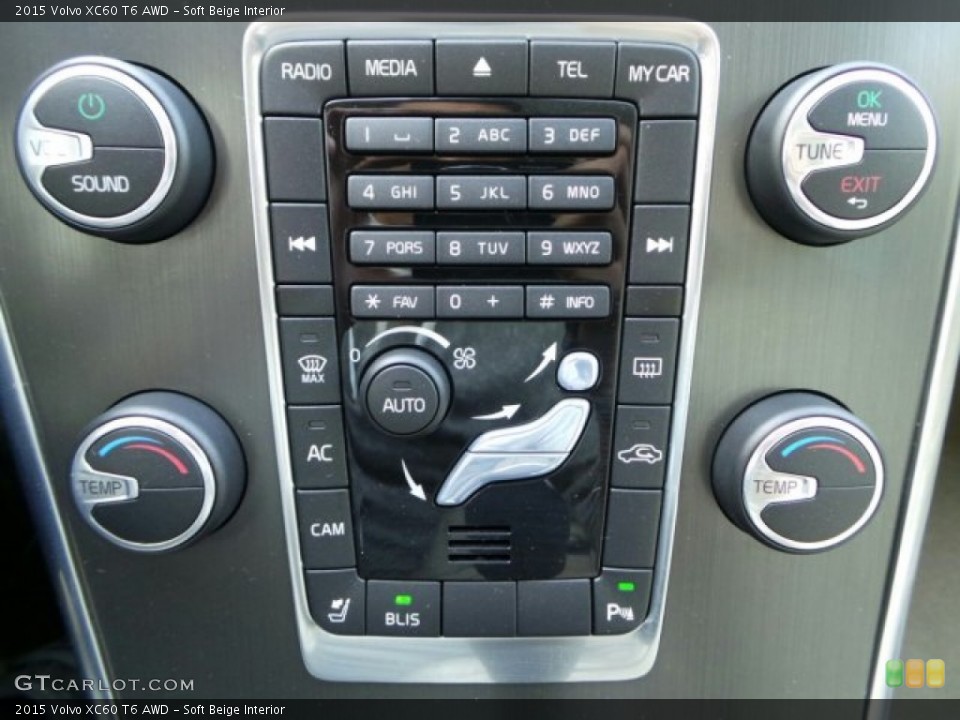 Soft Beige Interior Controls for the 2015 Volvo XC60 T6 AWD #91625583
